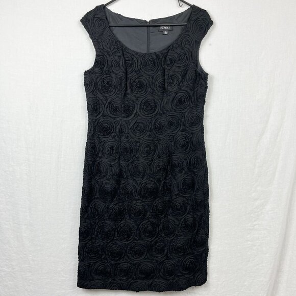 Adrianna Papell Sleeveless Sheath Dress Womens 8 Textured Professional Office - Picture 1 of 13